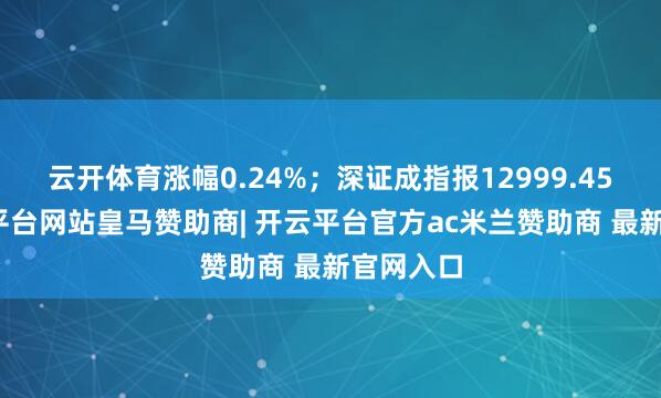 云开体育涨幅0.24%；深证成指报12999.45点-开云平台网站皇马赞助商| 开云平台官方ac米兰赞助商 最新官网入口