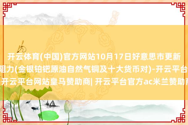 开云体育(中国)官方网站10月17日好意思市更新相沿阻力:18品种相沿阻力(金银铂钯原油自然气铜及十大货币对)-开云平台网站皇马赞助商| 开云平台官方ac米兰赞助商 最新官网入口