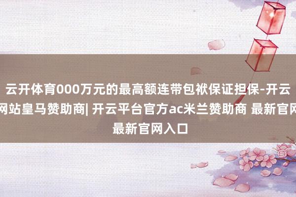 云开体育000万元的最高额连带包袱保证担保-开云平台网站皇马赞助商| 开云平台官方ac米兰赞助商 最新官网入口